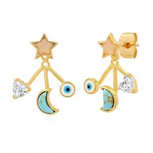 NEW TAI women's star studded earrings in gold